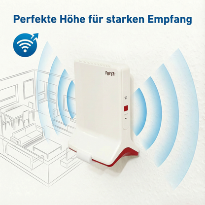 Wandhalterung passend für AVM Fritz Repeater 6000 & 3000 AX – Robuste Wandmontage inkl. Montagematerial | R-Satz Shop