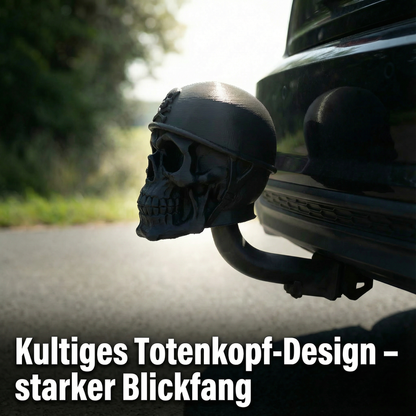 Totenkopf Anhängerkupplung Abdeckung für 50 mm Kugelkopf – Schädel Design Schutzkappe – Universal für Auto & SUV – Robuster Kunststoff – R-Satz Shop