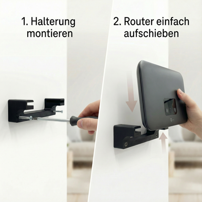 R-Satz Shop Wandhalterung passend für Telekom Speedport Smart 4 Router - Halter WLAN Wandhalter Smart Halterung - Schwarz
