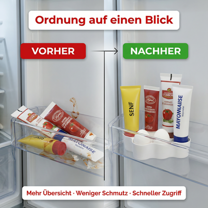 Tuben- & Eierhalter 2-in-1 – Kühlschrank-Organizer für 6 Tuben oder 6 Eier - Ordnung made by R-Satz Shop