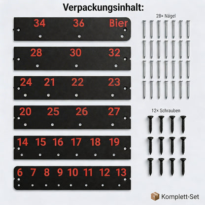 Ringschlüssel Wandhalterung für Maulschlüssel 6–36 mm – Werkzeughalter mit Flaschenöffner für Werkstatt – Einfach anschrauben | R-Satz Shop