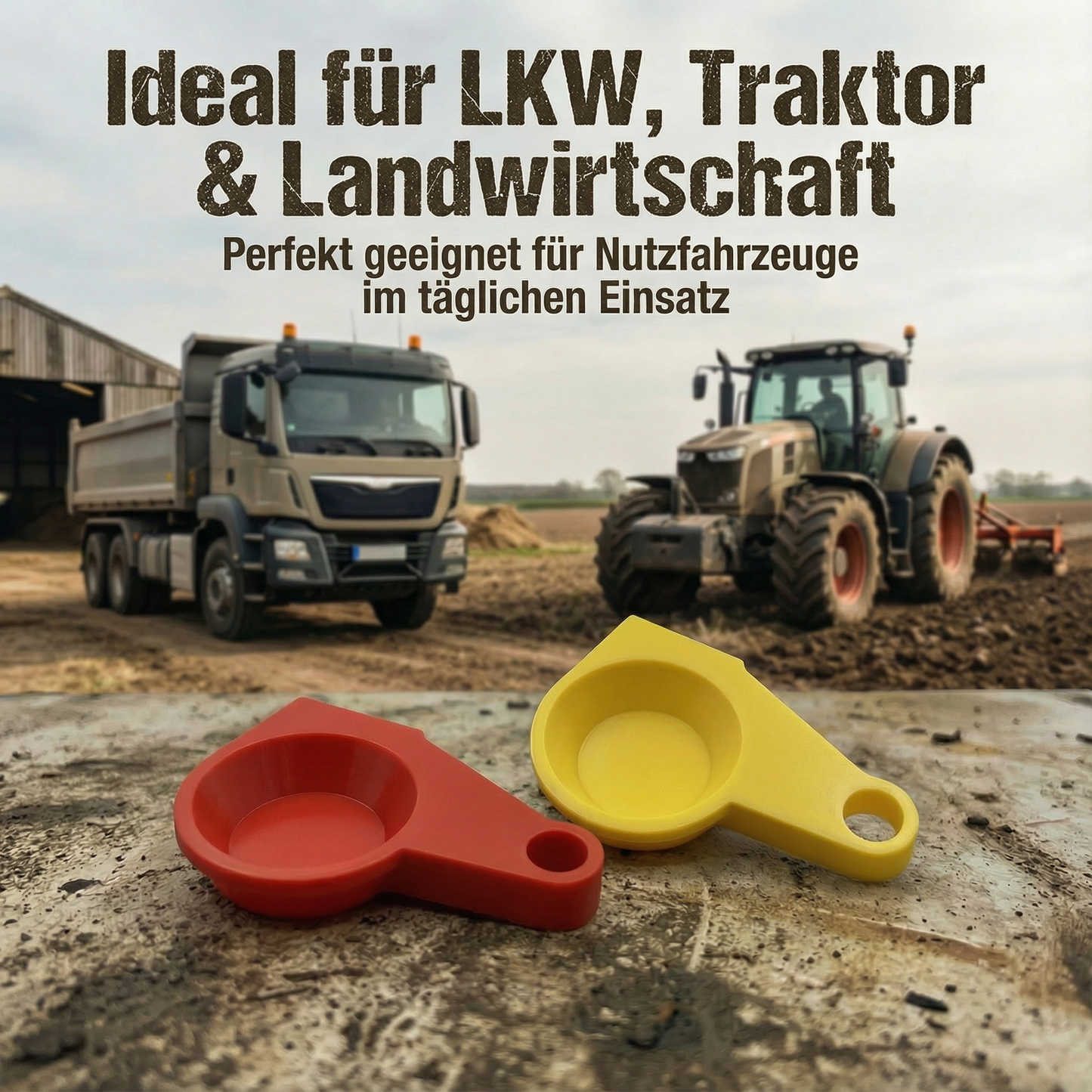 Staubkappe für Kupplungskopf – Rot & Gelb – Druckluftkopf Ersatzdeckel für LKW & Traktor – 1er / 5er / 10er Set | R-Satz Shop