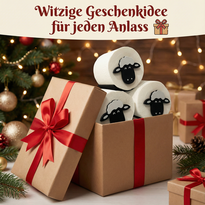 Toilettenpapierhalter Schaf (3 Stück) für 38 und 42mm Rollen - Toilettenschaf, Toilettenpapier, Klorollenhalter, Klopapierhalter Aufbewahrung oder als Geschenk - Made by R-Satz Shop