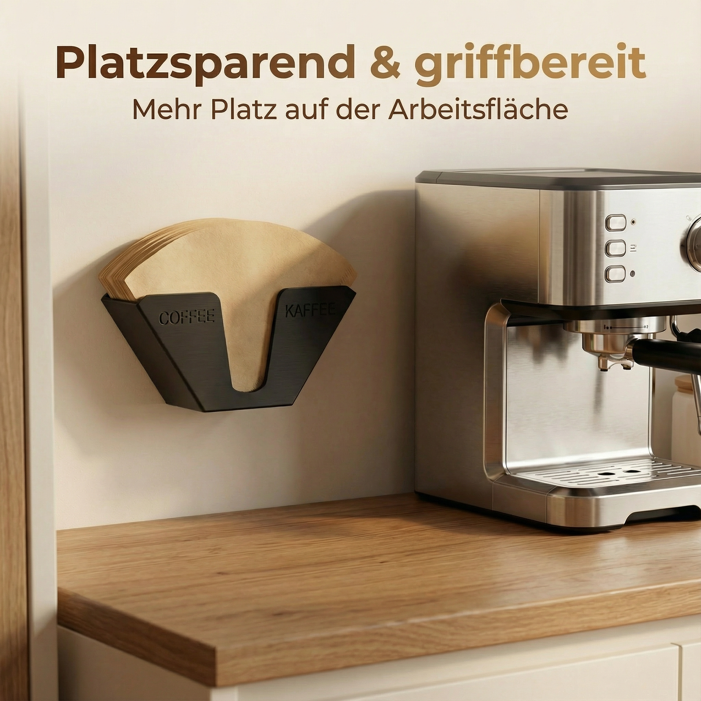 Kaffeefilterhalter Ständer – Wandhalter für Kaffeefilter Aufbewahrung aus Papier | R-Satz Shop