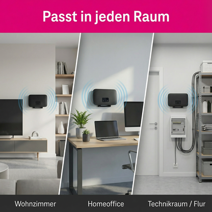 R-Satz Shop Wandhalterung passend für Telekom Speedport Smart 4 Router - Halter WLAN Wandhalter Smart Halterung - Schwarz