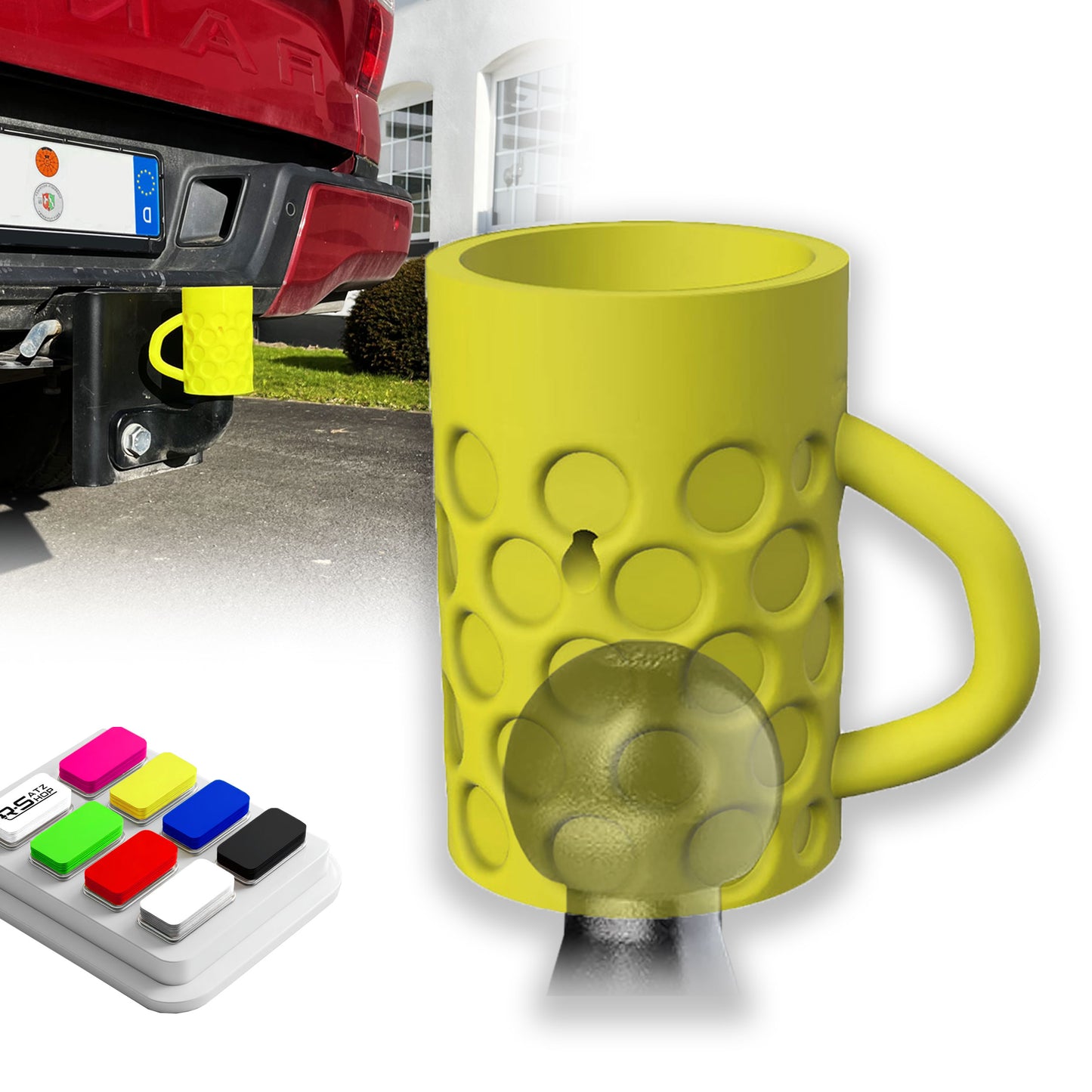 R-Satz Shop Abdeckkappe Anhängerkupplung Bierkrug