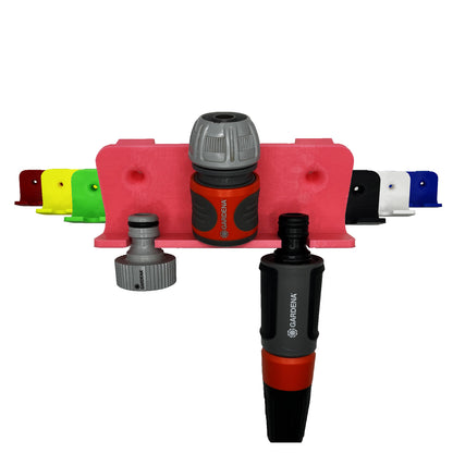 R-Satz Shop Wandhalterung passend für Gardena Schläuche - Halter für Adapter, Geräte, Spritzen usw