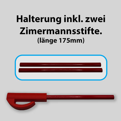 R-Satz Shop Zimmermannsstift Halterung inkl 2 Bleistifte Halter für Handwerker Velux Stift
