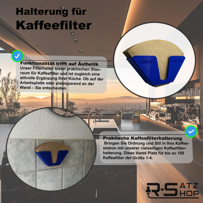 R-Satz Shop Kaffeefilterhalter Ständer für Kaffeefilter Aufbewahrung Wandhalter Papierfilter