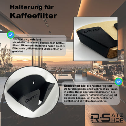R-Satz Shop Kaffeefilterhalter Ständer für Kaffeefilter Aufbewahrung Wandhalter Papierfilter