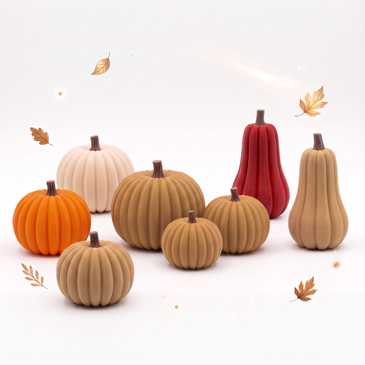 Kürbis Deko 3er-Set | Herbstdeko & Halloween Deko