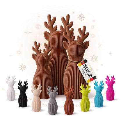 Rentier Deko 3er-Set | Scandi & Japandi Weihnachtsdeko