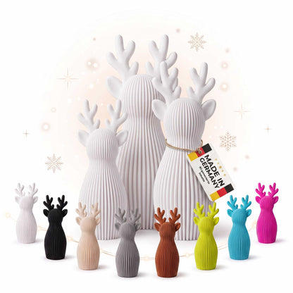 Rentier Deko 3er-Set | Scandi & Japandi Weihnachtsdeko