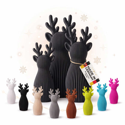 Rentier Deko 3er-Set | Scandi & Japandi Weihnachtsdeko