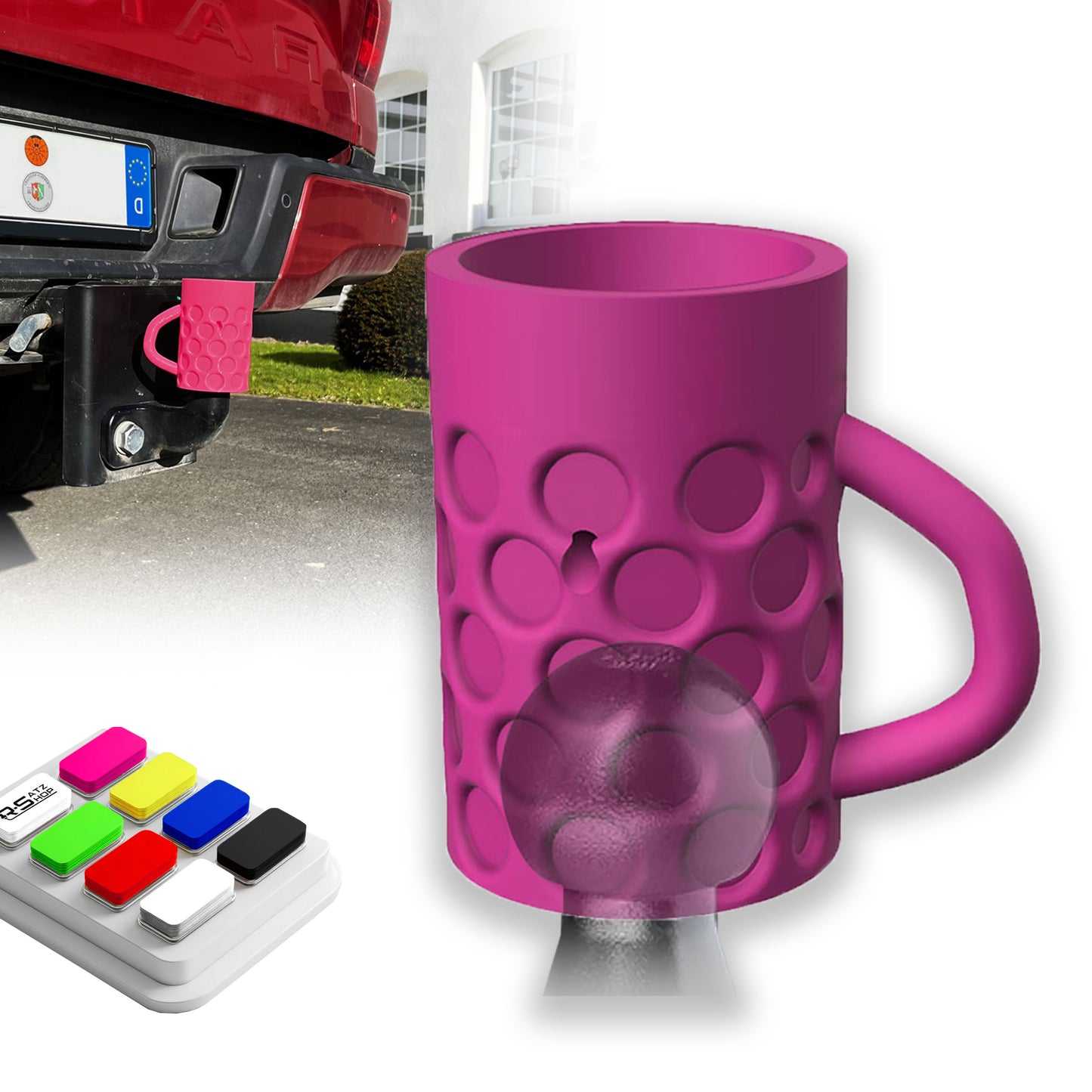 R-Satz Shop Abdeckkappe Anhängerkupplung Bierkrug