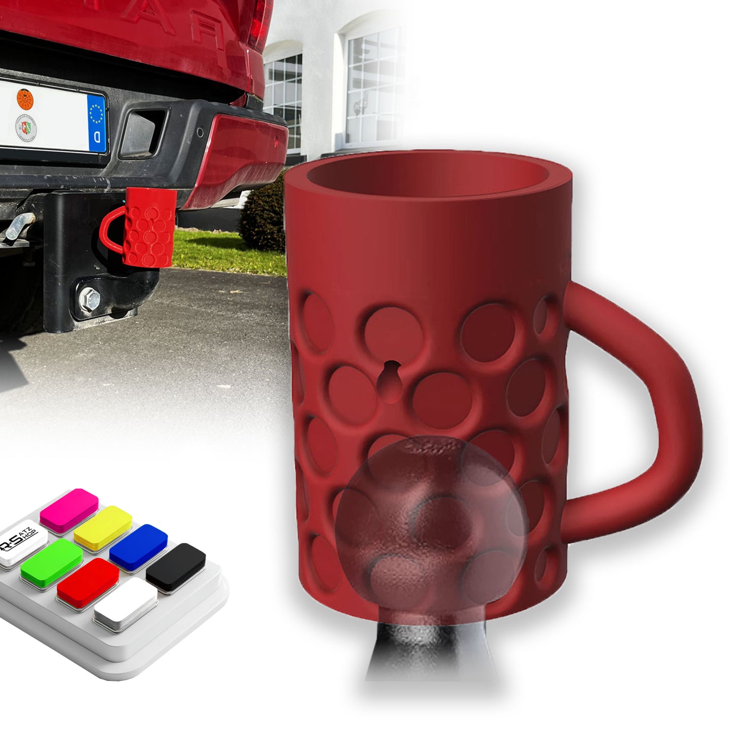 R-Satz Shop Abdeckkappe Anhängerkupplung Bierkrug