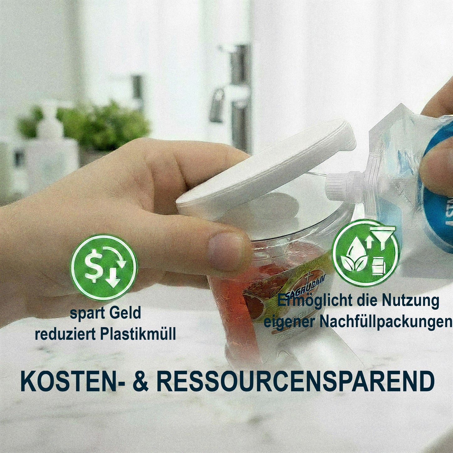 R-Satz Shop Deckel passend für Sagrotan No Touch Seifenspender Abdeckung Nachfüller Verschluss Kappe