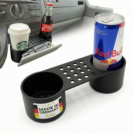 Becherhalter passend für VW T5 / T5.1 Transporter – Mittelkonsole Getränkehalter Schwarz | R-Satz Shop